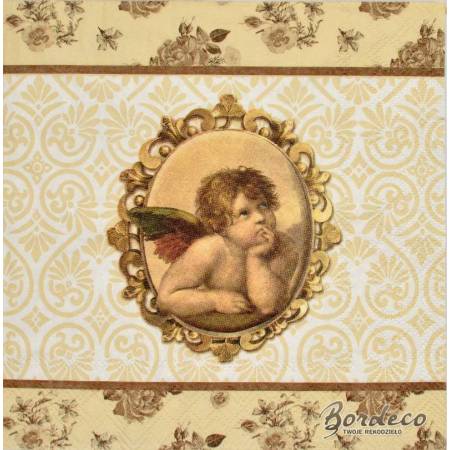 Serwetka do decoupage firmy AMBIENTE amorki retro 33x33cm